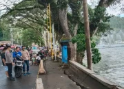 Polisi dan BPBD Gerak Cepat Tangani Talud Ambles di Telaga Ngebel