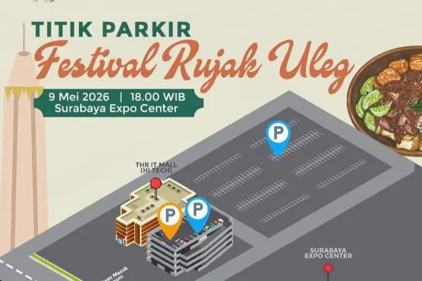 ilustrasi titik parkir rujak uleg 2026