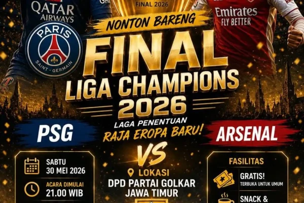 Golkar Jatim Gelar Nobar Final Liga Champions untuk Masyarakat