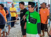 Panitia Masjid Jami Al-Hikmah Saat Penyembelihan Hewan Kurban Iduladha 1447 H di Kepandean Tegal