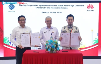 Penandatanganan MoU Kemnaker dan Huawei Indonesia untuk Pengembangan SDM Digital di Jakarta