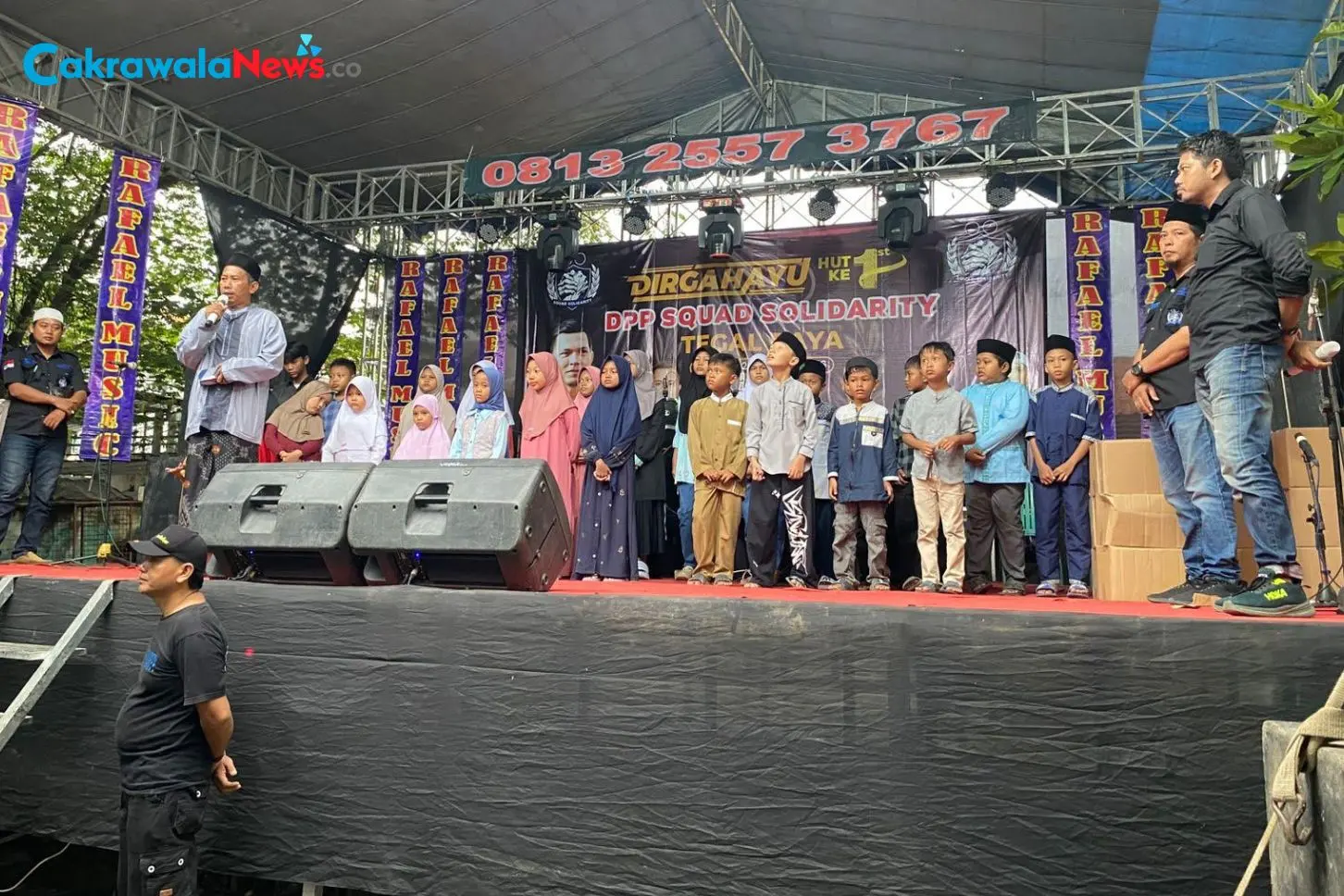 Santunan Anak Yatim Warnai HUT Ke-1 DPP Squad Solidarity Tegal Raya di Dukuhturi