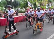 Gowes DPC PDIP di Bulan Bung Karno