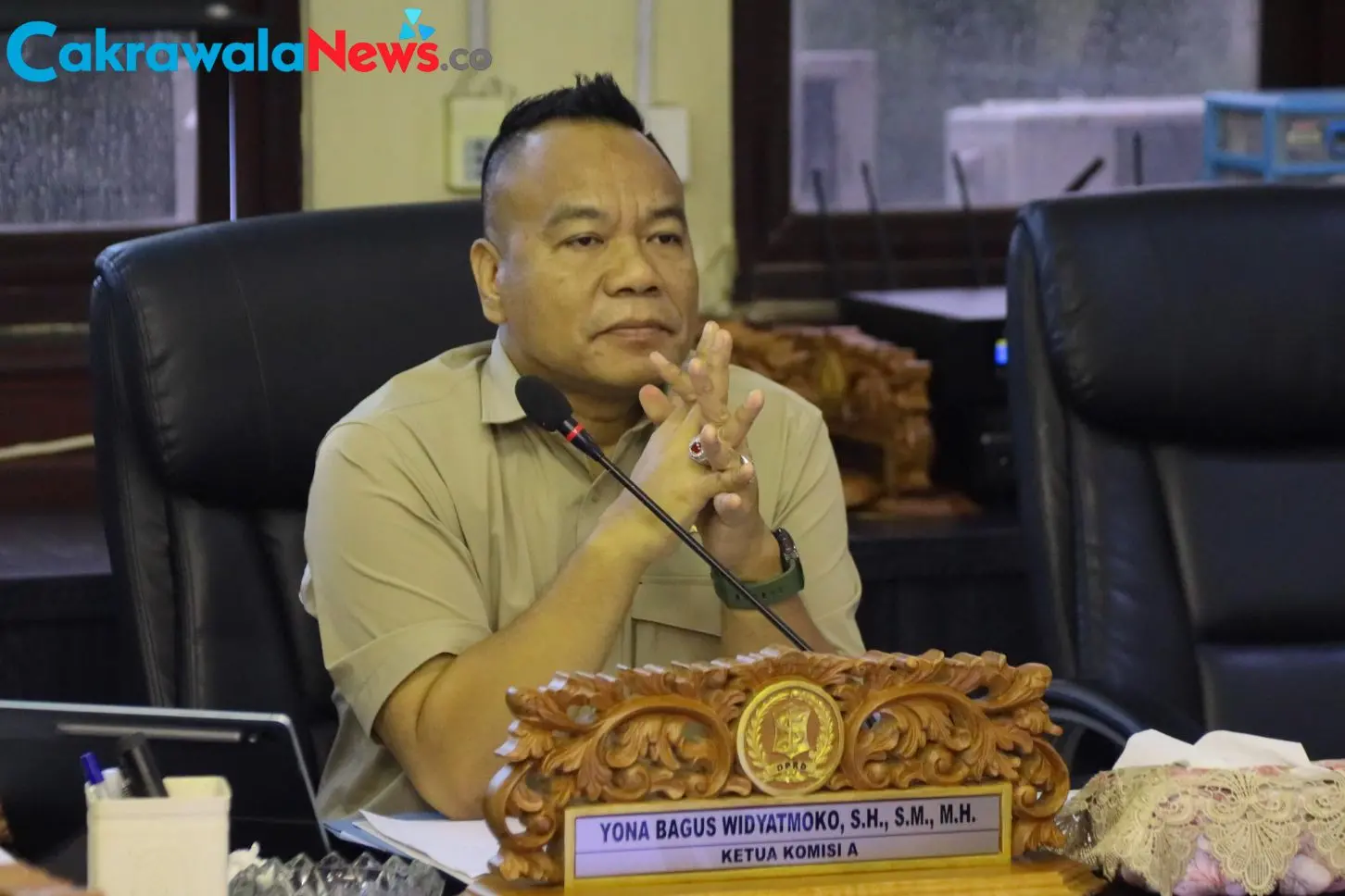 Ketua Komisi A DPRD Surabaya Yona Bagus Widyatmoko. (Foto:Tim Cak Yebe)
