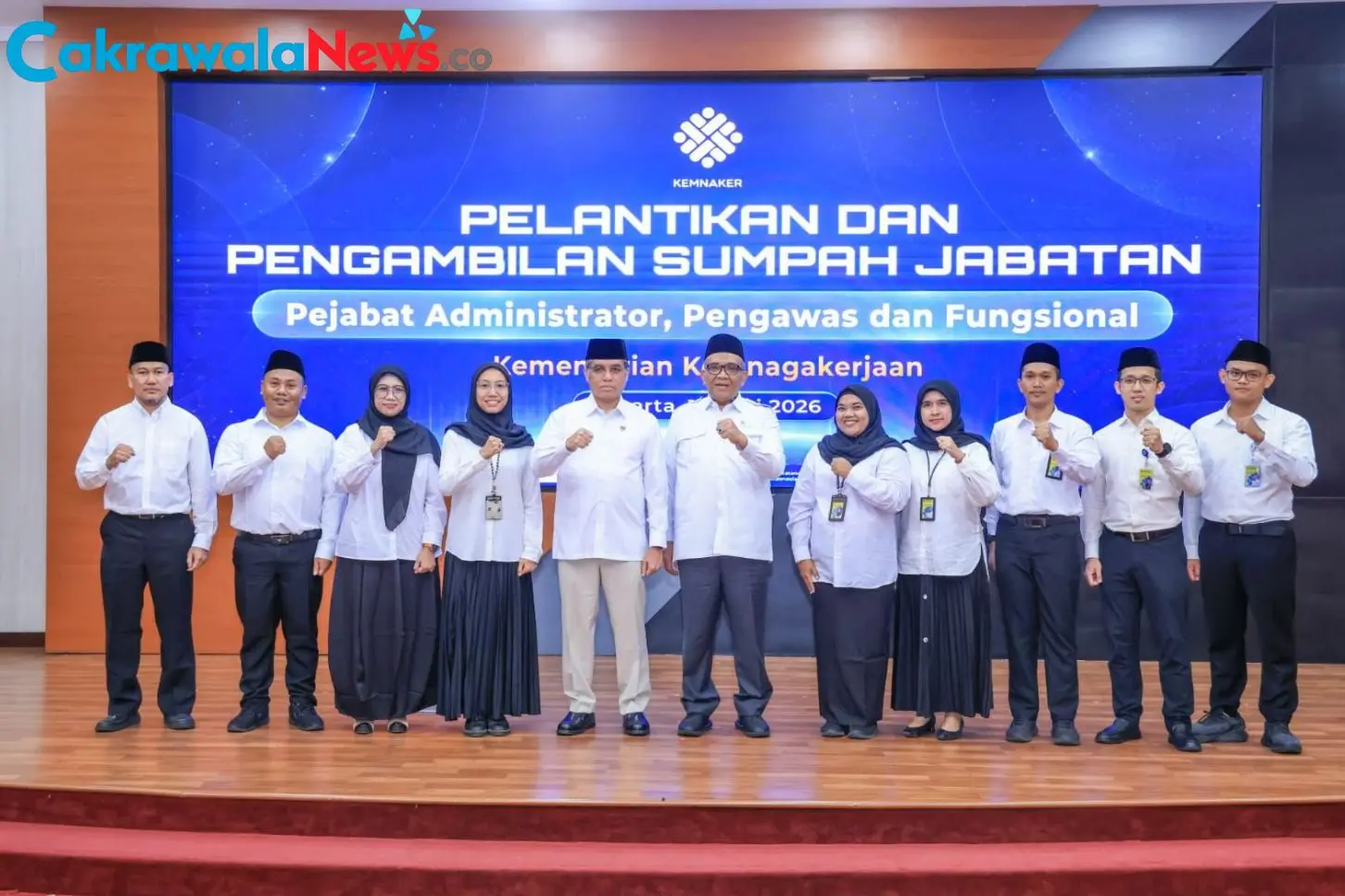 Pelantikan 10 Pejabat Baru Kemnaker, Menaker Yassierli Tekankan Penguatan K3 dan Integritas Birokrasi