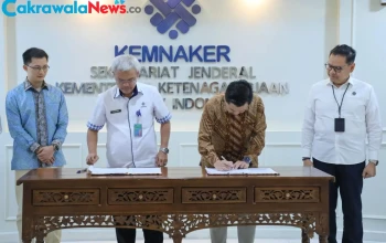 Penandatanganan Kerja Sama Polteknaker dan Huawei Indonesia Bidang Pendidikan dan Pengembangan SDM Jakarta 23 Juni 2026