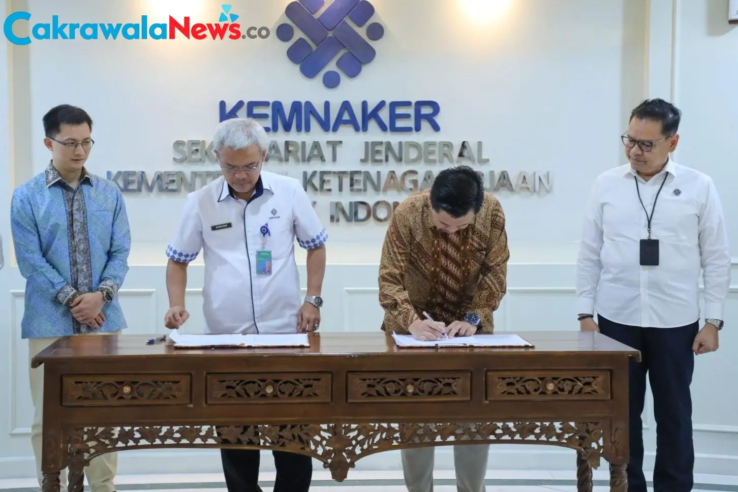 Penandatanganan Kerja Sama Polteknaker dan Huawei Indonesia Bidang Pendidikan dan Pengembangan SDM Jakarta 23 Juni 2026