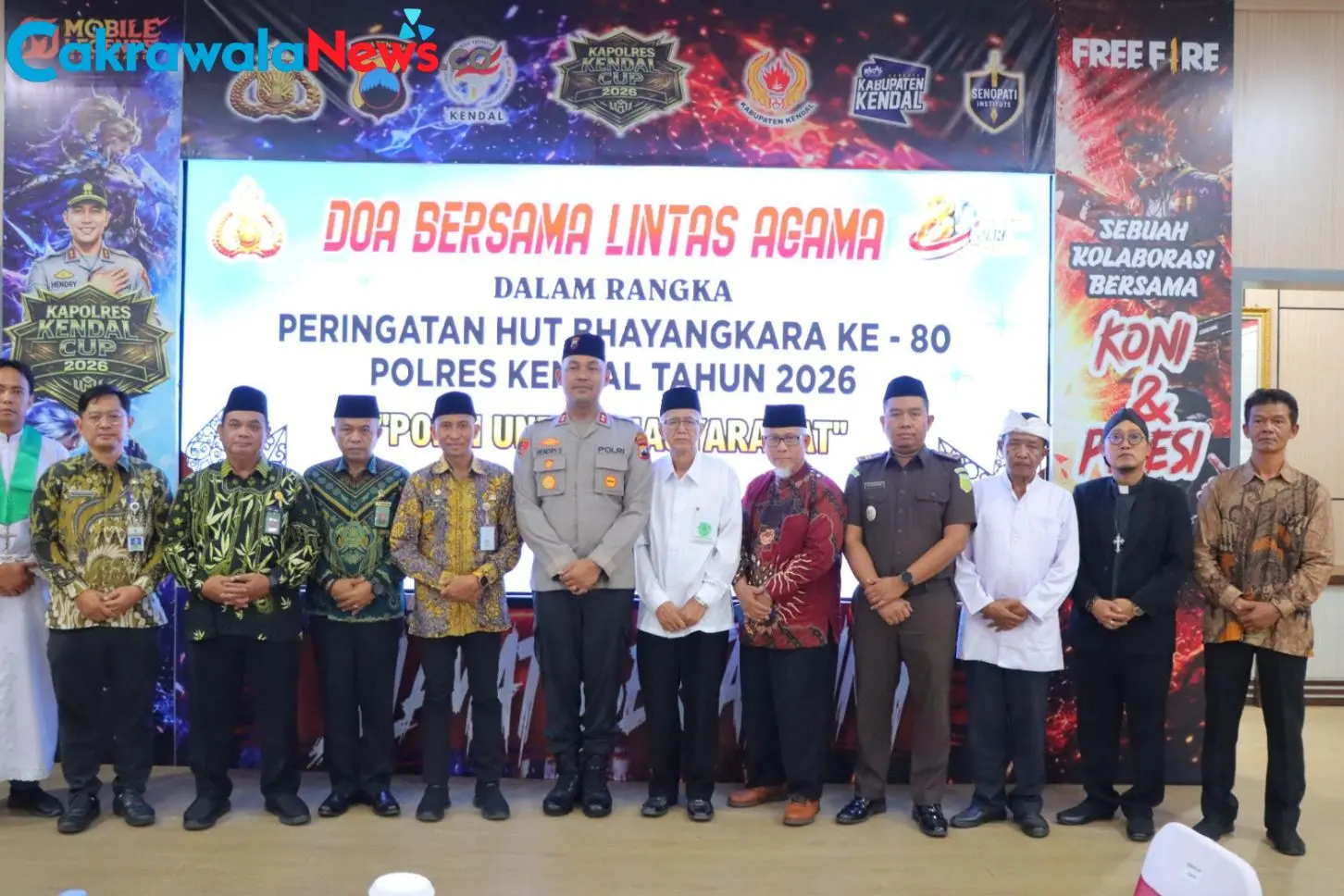 Polres Kendal Gelar Doa Bersama Lintas Agama Peringati HUT Bhayangkara ke 80