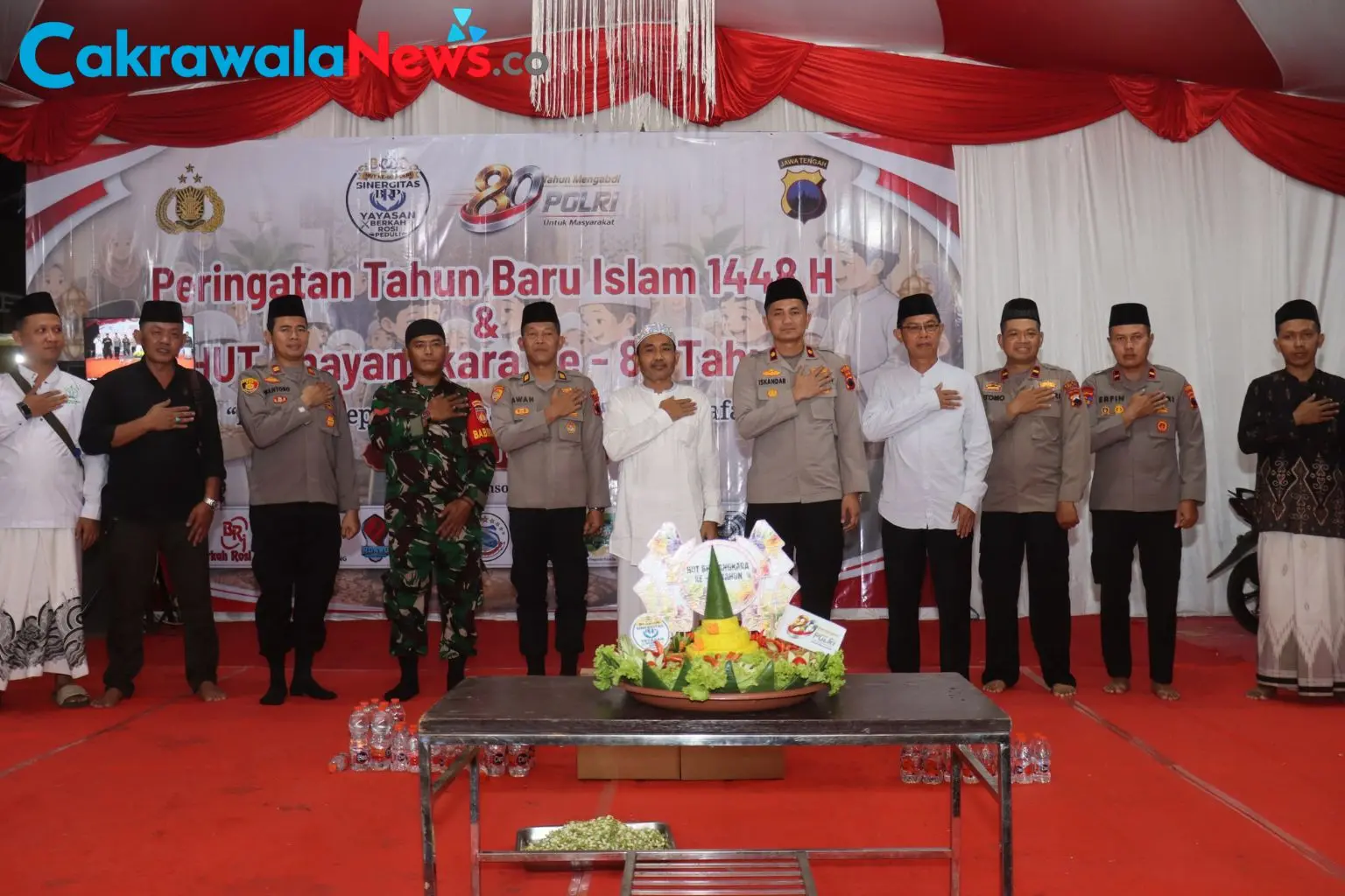 Ribuan Warga Meriahkan Tahun Baru Islam 1448 H dan Hari Bhayangkara 80 Bersama Polres Tegal