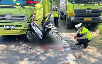 Satlantas Polres Tegal Kota Evakuasi Korban Kecelakaan Beruntun di Jalan Lingkar Utara