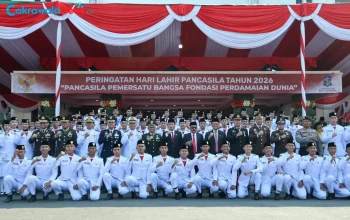 Wakil Wali Kota Armuji Pimpin Upacara Hari Lahir Pancasila 2026 di Balai Kota Surabaya