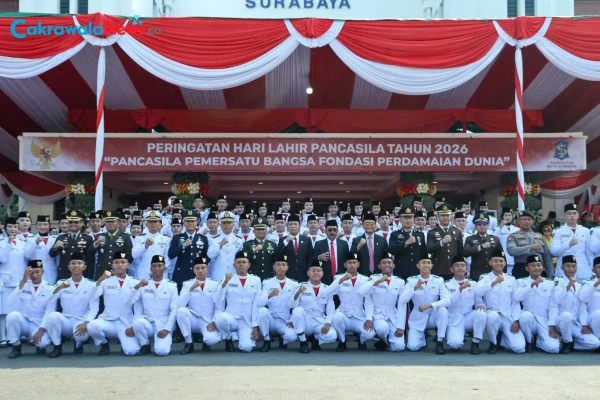 Pemkot Surabaya Gelar Upacara Hari Lahir Pancasila 2026, Wawali Armuji: Pancasila adalah Jangkar Moral Bangsa