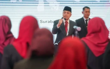Wali Kota Surabaya Eri Cahyadi saat pelantikan pejabat Pemkot