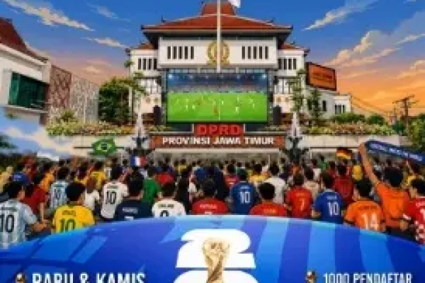 Doorprize Hingga Sajian Produk UMKM Gratis Disediakan, Ayo Ikuti Nobar Semifinal Piala Dunia 2026 di DPRD Jatim
