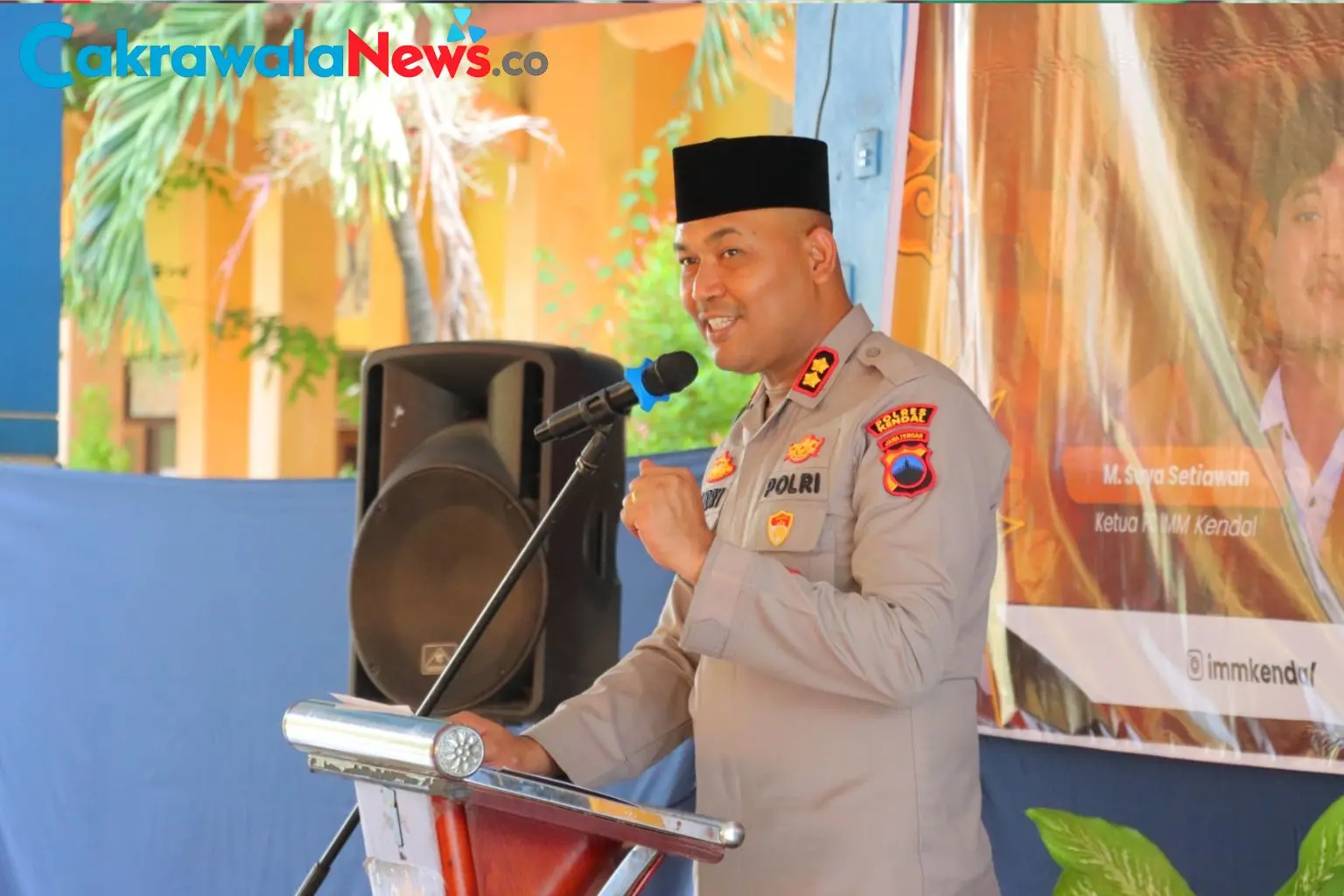 Kapolres Kendal menghadiri pembukaan Darul Arqam Dasar Kolosal PC IMM Kendal di SMK Muhammadiyah 3