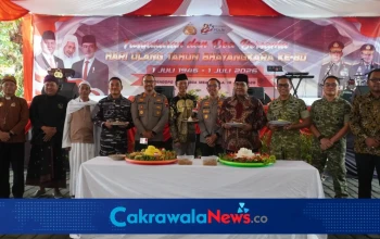 Kapolres Tegal Hadiri Tasyakuran dan Doa Bersama HUT Bhayangkara 80 di Pendopo Ki Djagga Maenggala Kabupaten Tegal