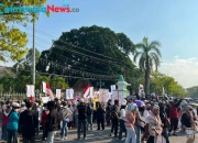 Polres Tegal Amankan Aksi Damai Pendukung Program Pemerintah Berjalan Aman Dan Kondusif