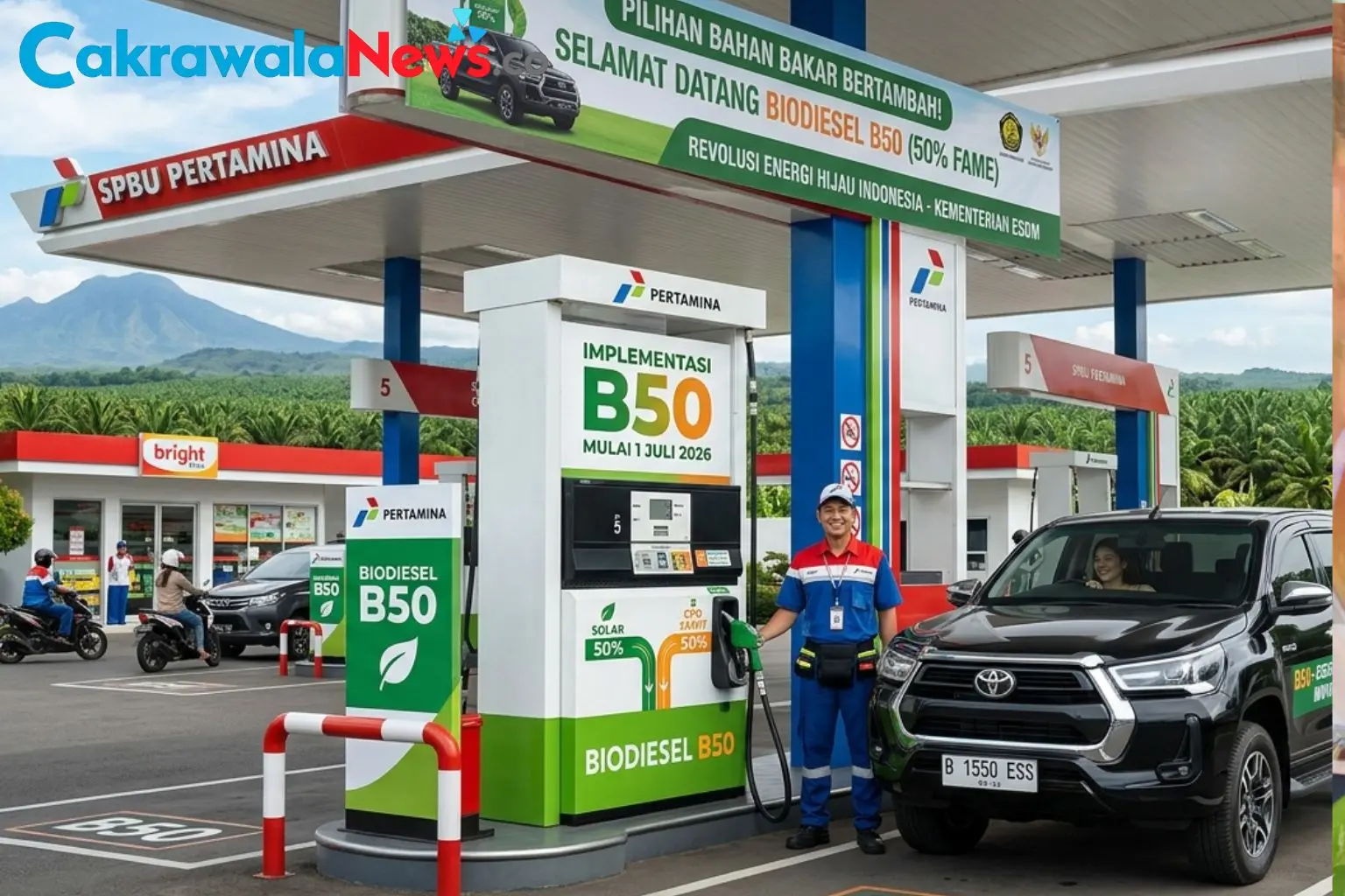 Presiden Prabowo Luncurkan BBM B50 Campuran Biodiesel dan Solar pada 9 Juli 2026