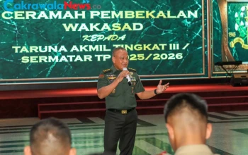 Wakasad Berikan Pembekalan Taruna Akademi Militer Tingkat III Menjelang Prasetya Perwira TNI 2026