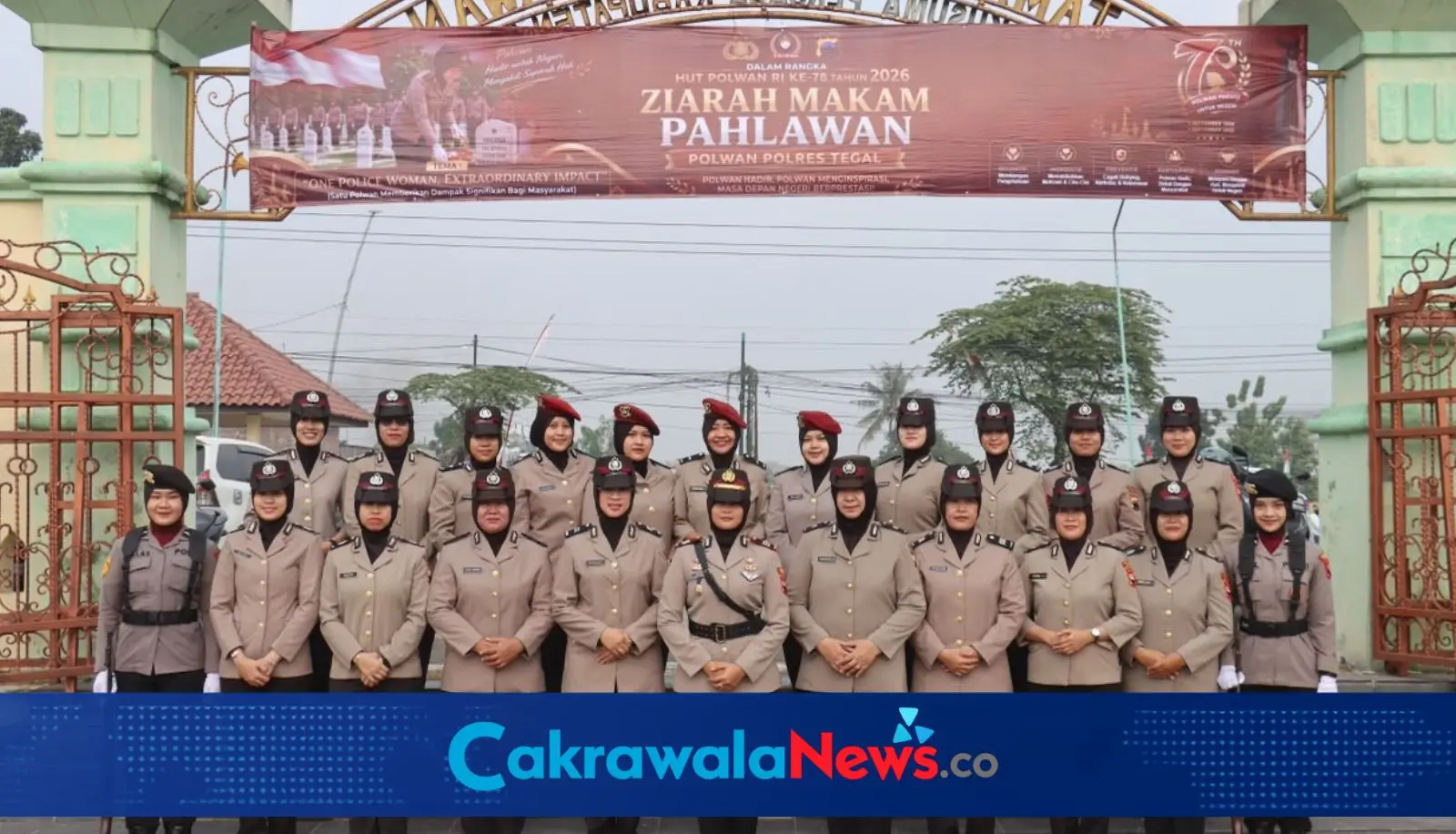 Kasat Lantas Polres Tegal Pimpin Ziarah Makam Pahlawan Hari Jadi Polwan ke 78 Tahun 2026
