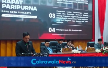 Pandangan Umum Fraksi PKS DPRD Surabaya yang disampaikan Faris Abidin.