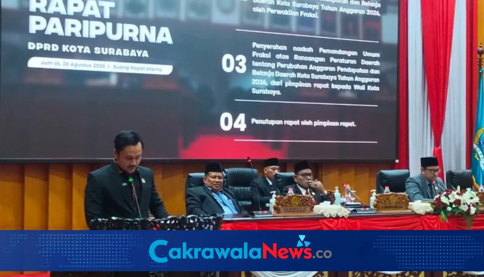 Pandangan Umum Fraksi PKS DPRD Surabaya yang disampaikan Faris Abidin.
