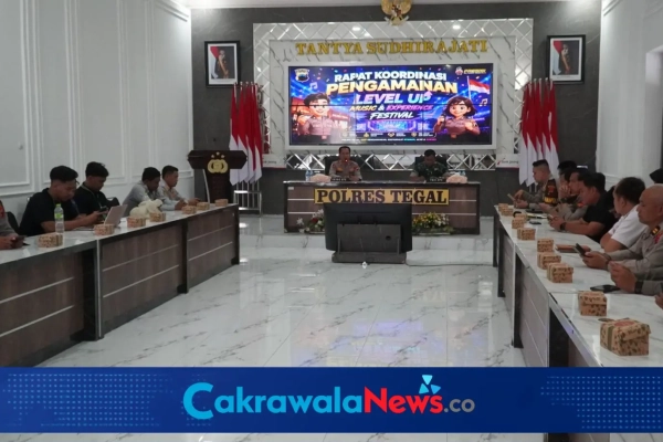 Polres Tegal Matangkan Pengamanan Level Up Music Festival