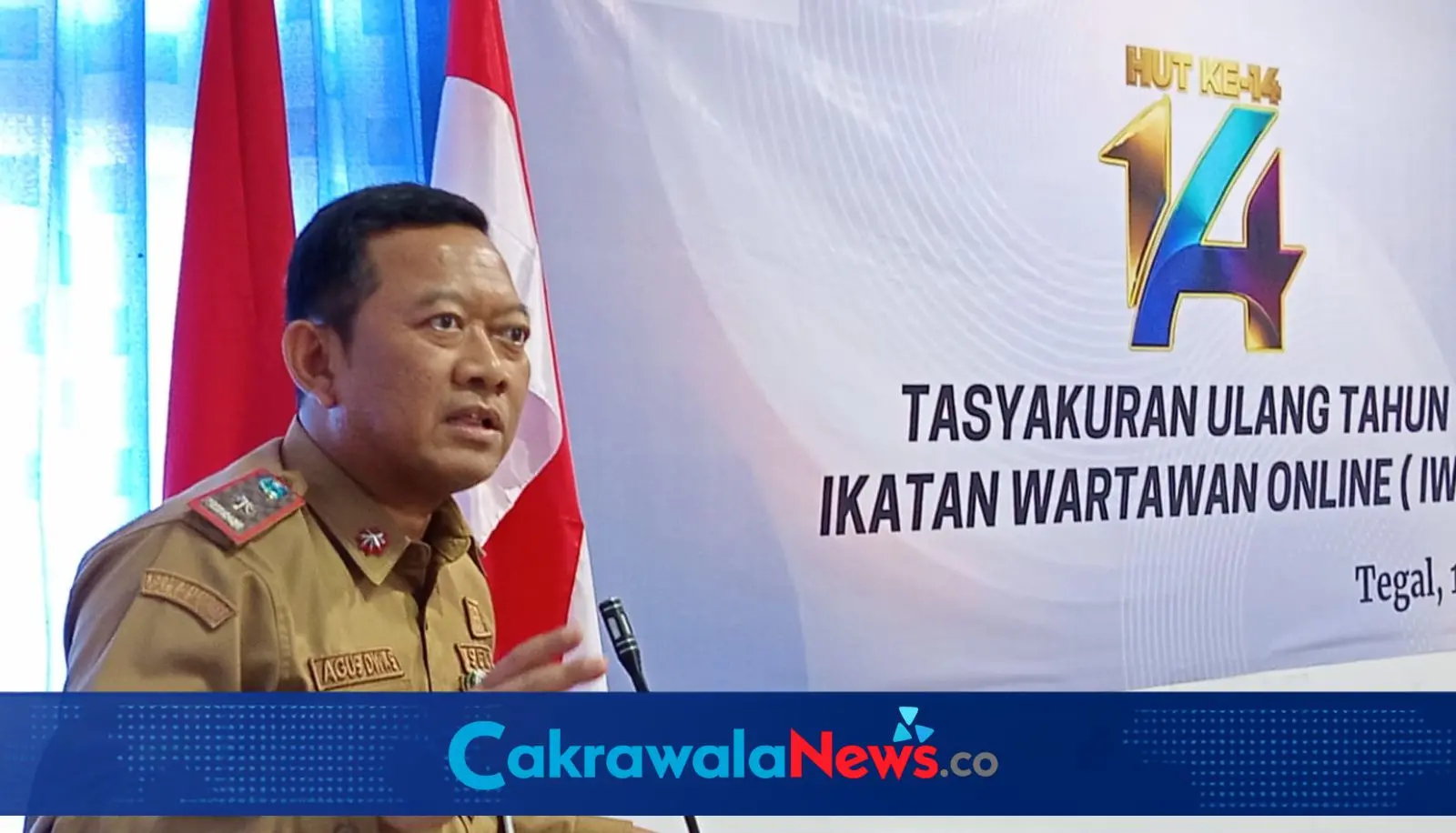 Sekda Kota Tegal Agus Dwi Sulistyantono Sampaikan Ucapan Selamat HUT Ke 14 IWO