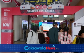 Suasana di Stasiun Gubeng Surabaya pada Minggu 23 Agustus 2026.