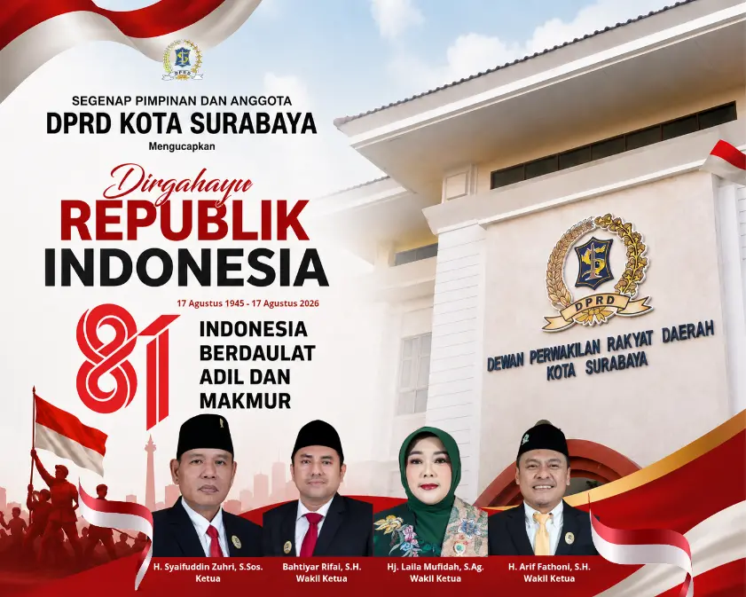 Ucapan HUT RI Ke 81 DPRD Surabaya