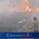 Polri TNI dan Masyarakat Padamkan Kebakaran Lahan di Tarub