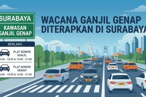 Wacana Ganjil Genap Kendaraan Pribadi di Surabaya, Pemprov Jatim Bicara Tantangan