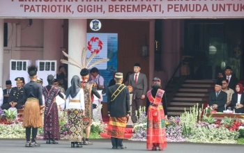 Upacara Sumpah Pemuda 2026 di Surabaya.